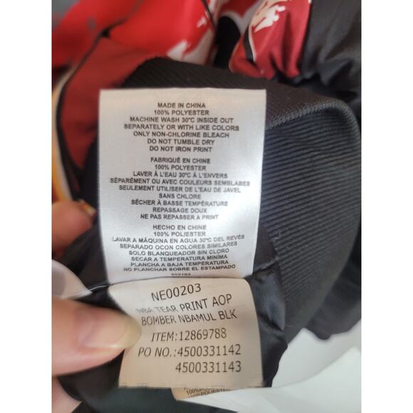 New Era Men's Multi Basketball Teams Bomber Blousen Jacket Coat Medium - Picture 6 of 10